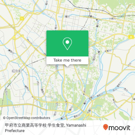 甲府市立商業高等学校 学生食堂 map