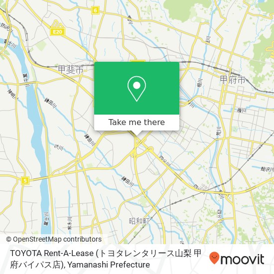 TOYOTA Rent-A-Lease (トヨタレンタリース山梨 甲府バイパス店) map