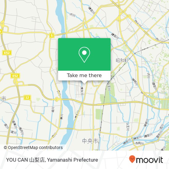 YOU CAN 山梨店 map