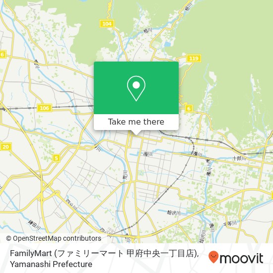 FamilyMart (ファミリーマート 甲府中央一丁目店) map