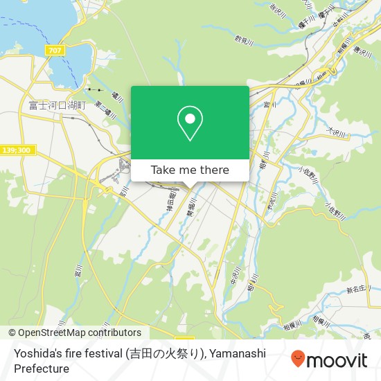 Yoshida's fire festival (吉田の火祭り) map