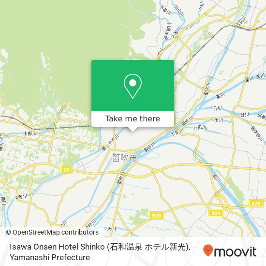 Isawa Onsen Hotel Shinko (石和温泉 ホテル新光) map