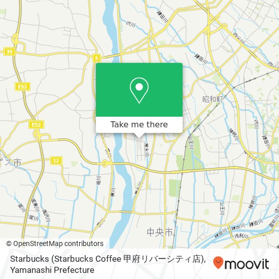 Starbucks (Starbucks Coffee 甲府リバーシティ店) map