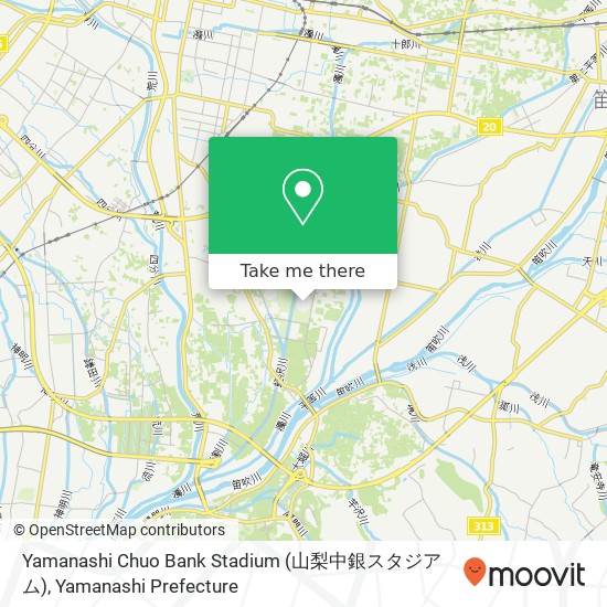 Yamanashi Chuo Bank Stadium (山梨中銀スタジアム) map
