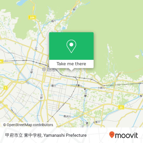 甲府市立 東中学校 map