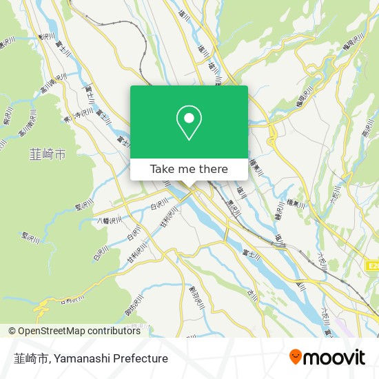 韮崎市 map