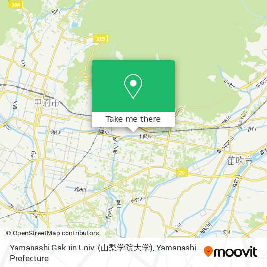 Yamanashi Gakuin Univ. (山梨学院大学) map