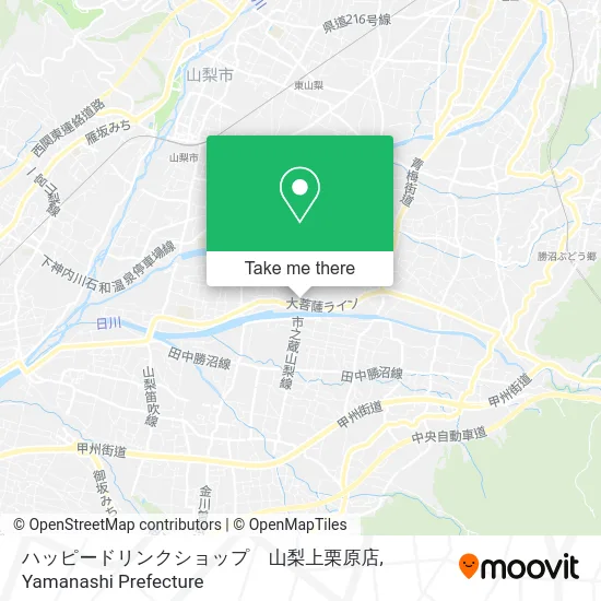 ハッピードリンクショップ　山梨上栗原店 map