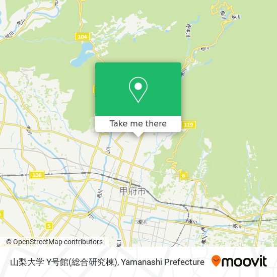 山梨大学 Y号館(総合研究棟) map