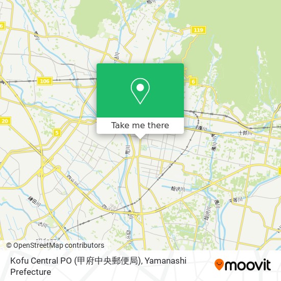 Kofu Central PO (甲府中央郵便局) map