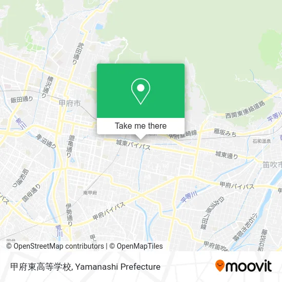 Kofu East High School map