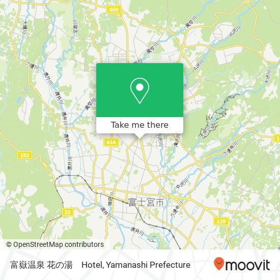 富嶽温泉 花の湯　Hotel map