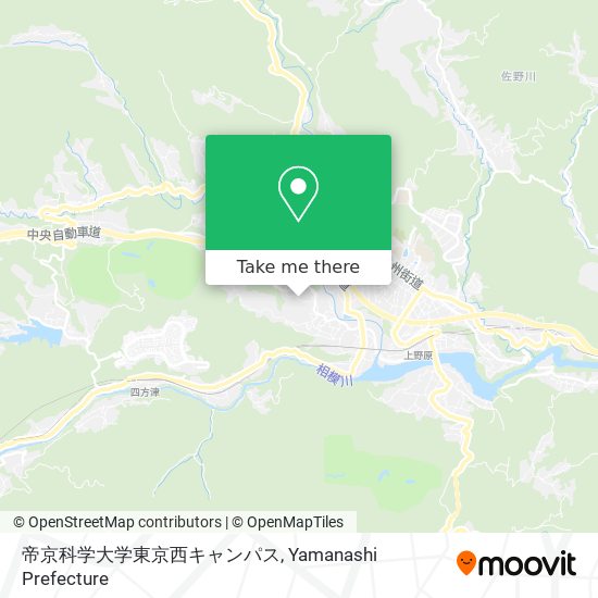 帝京科学大学東京西キャンパス map