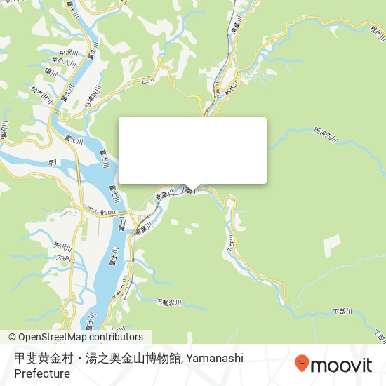 甲斐黄金村・湯之奥金山博物館 map