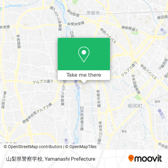 山梨県警察学校 map