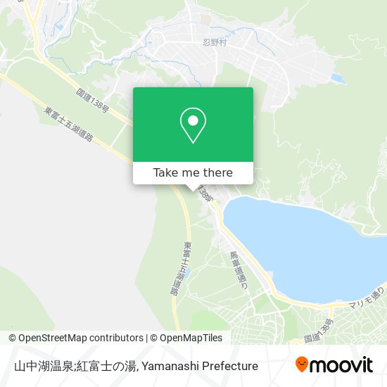 山中湖温泉;紅富士の湯 map