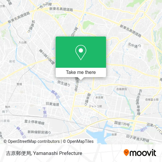 Yoshiwara Post Office map