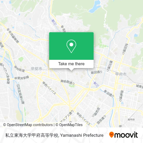 私立東海大学甲府高等学校 map