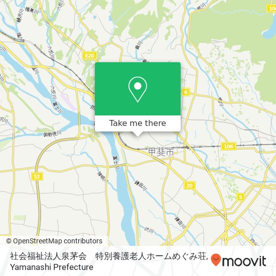 社会福祉法人泉茅会　特別養護老人ホームめぐみ荘 map