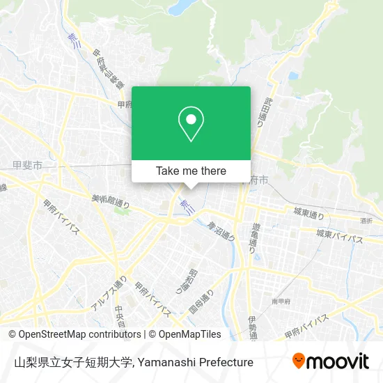 Yamanashi Prefectural Women's Junior College map