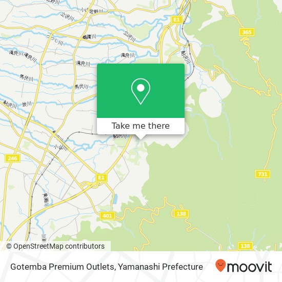 Gotemba Premium Outlets map