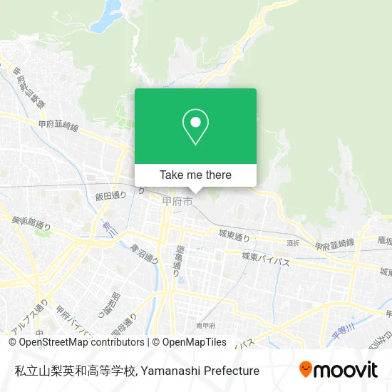 私立山梨英和高等学校 map