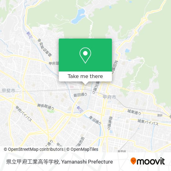 県立甲府工業高等学校 map