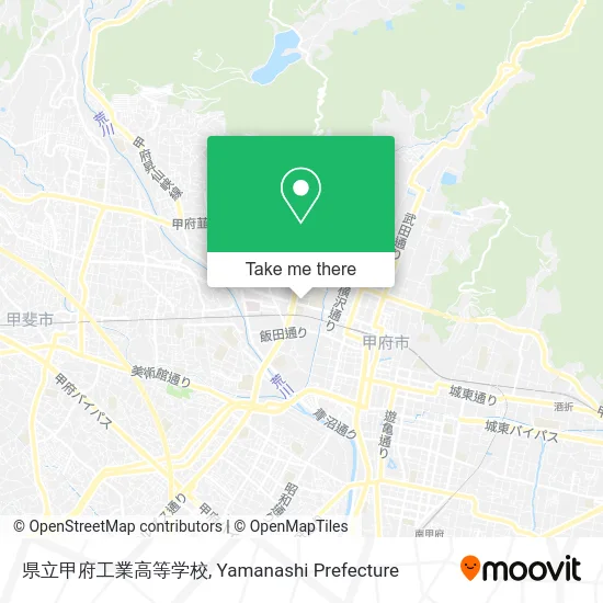 Yamanashi Prefectural Kofu Technical High School map