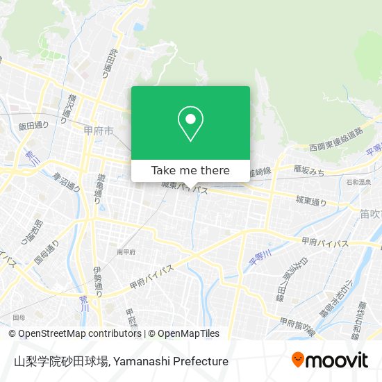 山梨学院砂田球場 map