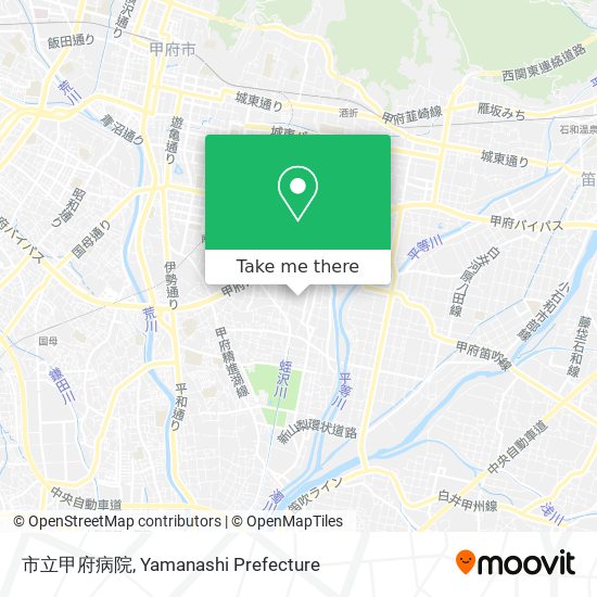 市立甲府病院 map