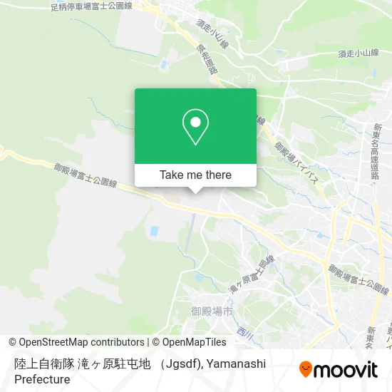 陸上自衛隊 滝ヶ原駐屯地 （Jgsdf) map