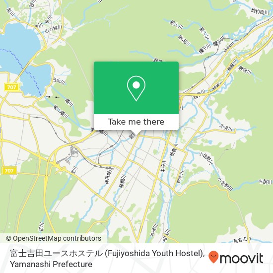 富士吉田ユースホステル (Fujiyoshida Youth Hostel) map