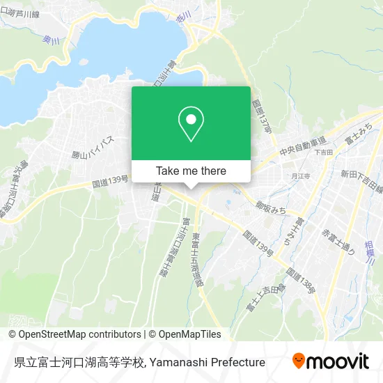 Yamanashi Prefectural Fuji Kawaguchiko High School map
