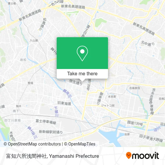 Fuji Rokusho Asama Shrine map