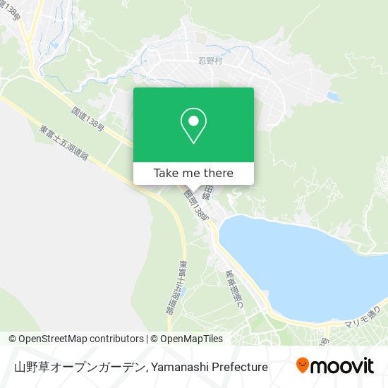 버스 으로 山中湖村 에서 山野草オープンガーデン 으로 가는법 Moovit