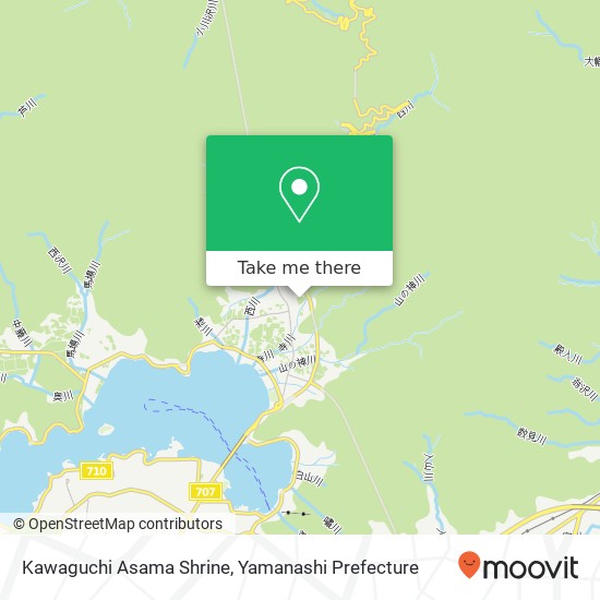 Kawaguchi Asama Shrine map
