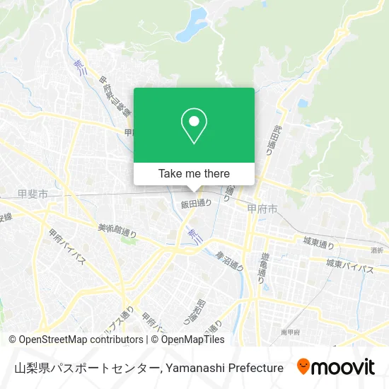 Yamanashi Prefecture Passport Center map