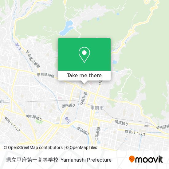 県立甲府第一高等学校 map