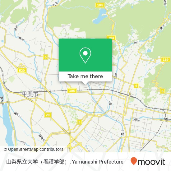 山梨県立大学（看護学部） map