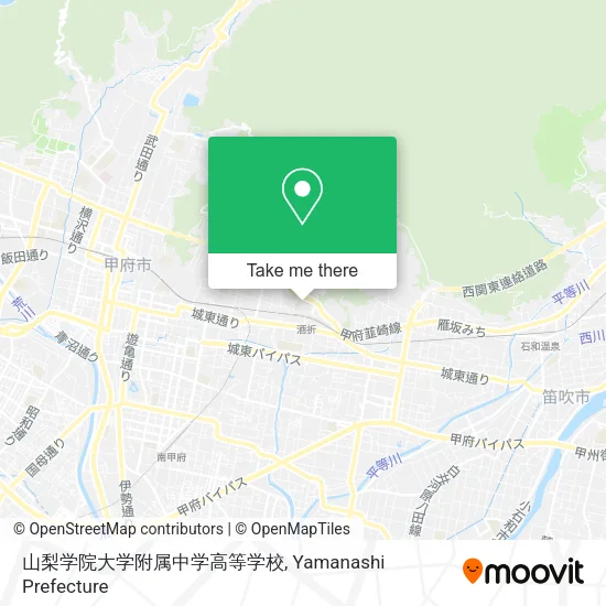 山梨学院大学附属中学高等学校 map