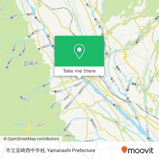 市立韮崎西中学校 map
