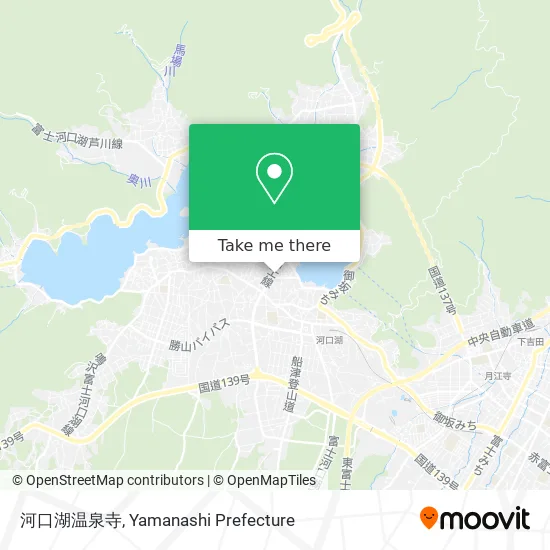 Kawaguchiko Hot Spring Temple map