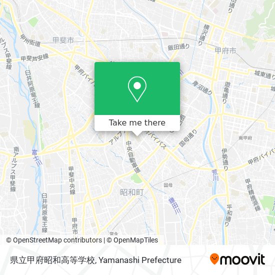 県立甲府昭和高等学校 map