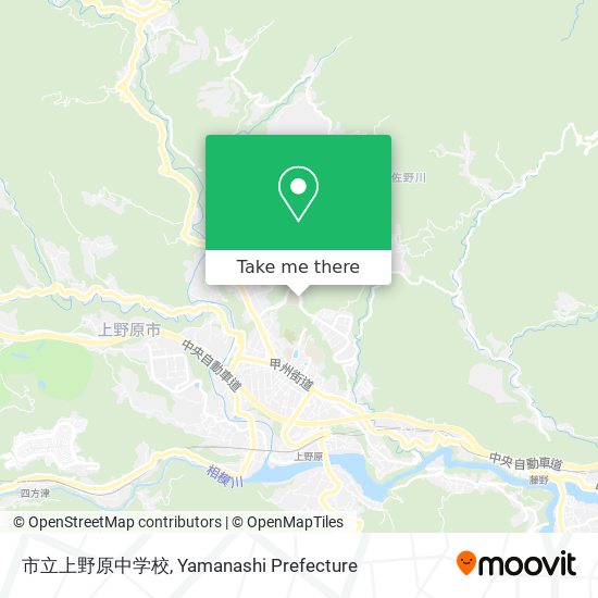 市立上野原中学校 map