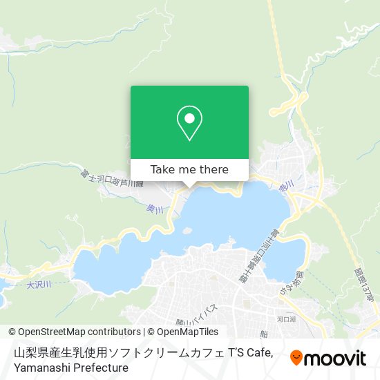 山梨県産生乳使用ソフトクリームカフェ T’S Cafe map