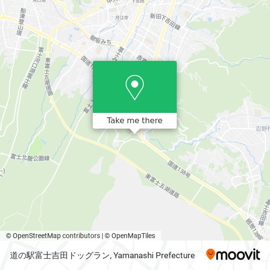 道の駅富士吉田ドッグラン map