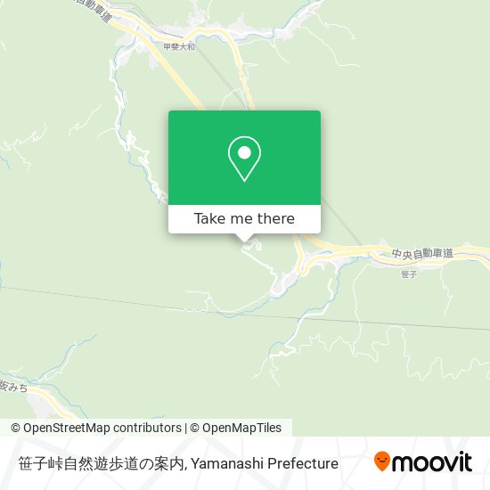 笹子峠自然遊歩道の案内 map