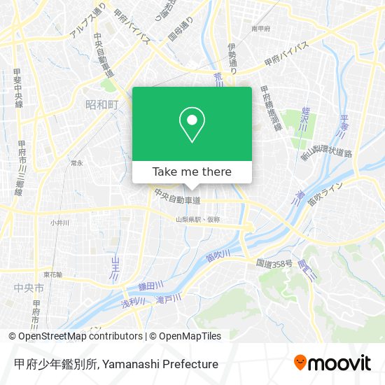 甲府少年鑑別所 map