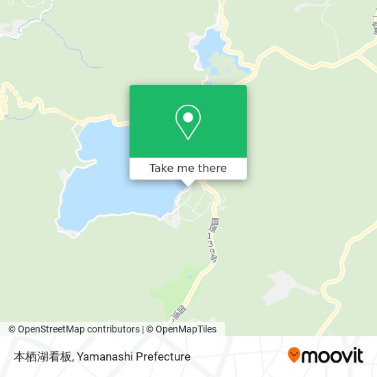 本栖湖看板 map
