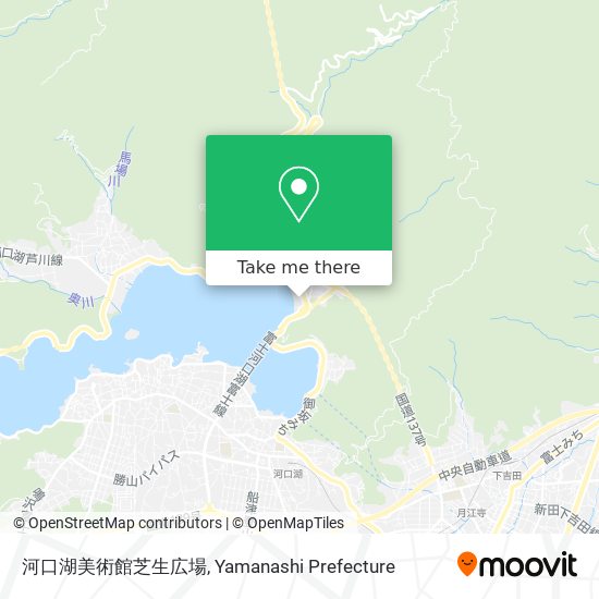 河口湖美術館芝生広場 map